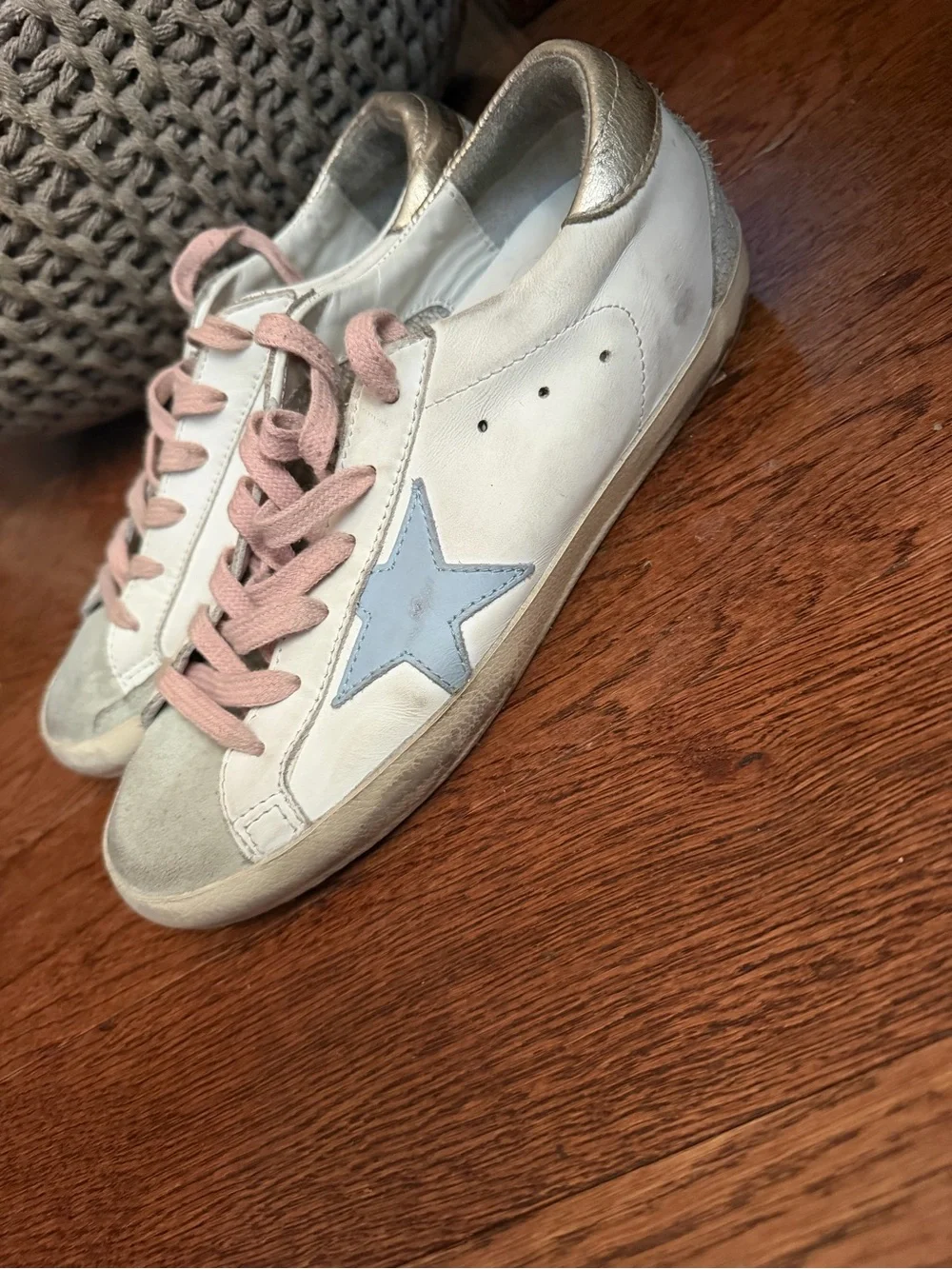 Golden Goose Super Star Sneaker in White, Ice & Platinum